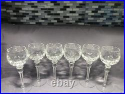 Set Of 6 Rogaska Gallia Crystal Wine Glasses 8.5tall-mint Condition