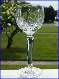 Set Of 6 Stamped Waterford Crystal Lismore 7 3/8 Hock Wine Glasses