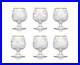 Set Of 6 Vintage Crystal Glasses Brandy&Cognac Snifter With 24K Gold Rim 7 Oz