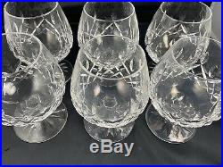 Set Of 6 Waterford Lismore 5 1/8'' Balloon Brandy Snifter Goblet Pair Excellent