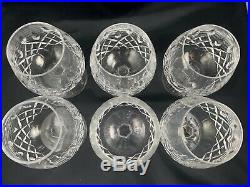 Set Of 6 Waterford Lismore 5 1/8'' Balloon Brandy Snifter Goblet Pair Excellent