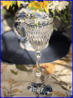 Set Of 6 Waterford Marquis Hanover Platinum Hand Cut Crystal Water Goblets New Set Of 6 Waterford Marquis Hanover Platinum Hand Cut Crystal Water Goblets New