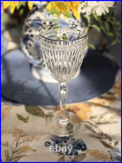 Set Of 6 Waterford Marquis Hanover Platinum Hand Cut Crystal Water Goblets New Set Of 6 Waterford Marquis Hanover Platinum Hand Cut Crystal Water Goblets New