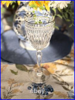 Set Of 6 Waterford Marquis Hanover Platinum Hand Cut Crystal Water Goblets New Set Of 6 Waterford Marquis Hanover Platinum Hand Cut Crystal Water Goblets New