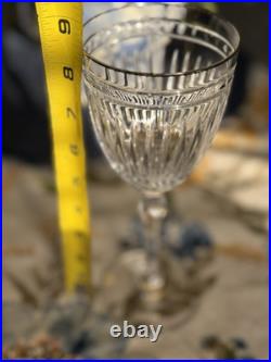 Set Of 6 Waterford Marquis Hanover Platinum Hand Cut Crystal Water Goblets New Set Of 6 Waterford Marquis Hanover Platinum Hand Cut Crystal Water Goblets New