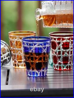 Set Of 7Pcs Premium Hand Engraved Cased Highball Glasses Set for Whiskey 300ml