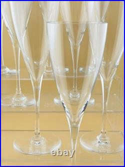Set Of 8 Baccarat France Crystal Dom Perignon 7.5 Flute Wine Glass Mint