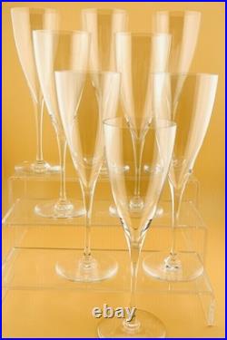 Set Of 8 Baccarat France Crystal Dom Perignon 7.5 Flute Wine Glass Mint