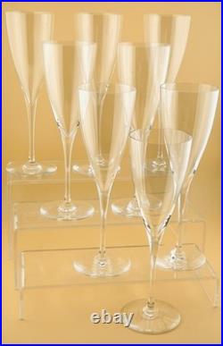 Set Of 8 Baccarat France Crystal Dom Perignon 7.5 Flute Wine Glass Mint