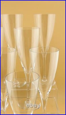 Set Of 8 Baccarat France Crystal Dom Perignon 7.5 Flute Wine Glass Mint