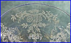 Set Of 8 Heisey Rosalie Pattern 3408, Plate Etching #497 Crystal Stems