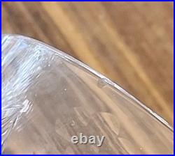 Set Of 8 Rock Sharpe Etched Wine Water Pedestal Goblets Leaf Pattern