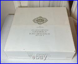 Set Of 8 Shannon Crystal Gramercy Iced Beverage Glasses 14 Oz Brand New In Box