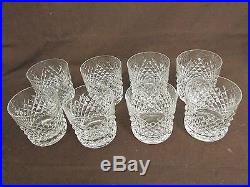 Set Of 8 Waterford Tumblers Crystal Glasses Alana Pattern