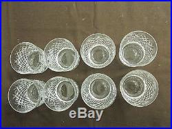 Set Of 8 Waterford Tumblers Crystal Glasses Alana Pattern