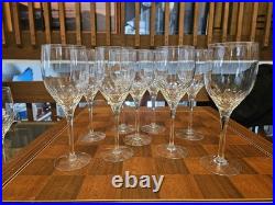Set Of 9 Prelude Clear Orrefors Crystal Wine Goblet Glasses Lot
