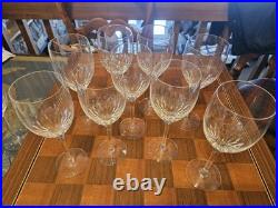 Set Of 9 Prelude Clear Orrefors Crystal Wine Goblet Glasses Lot