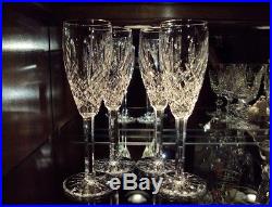 Set Of Four(4) Waterford Irish Crystal Araglin 8 1/2 Fluted Champagne Glass