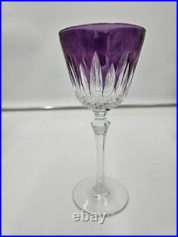 Set Of Nine Colored Wine Glasses, Crystal, Heavy, Multi-colored