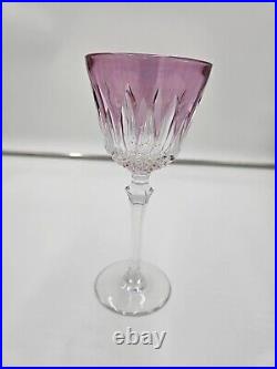 Set Of Nine Colored Wine Glasses, Crystal, Heavy, Multi-colored