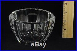 Set Of Six Baccarat Heavy Paneled Cut Glass Finger Bowls Signed French Crystal