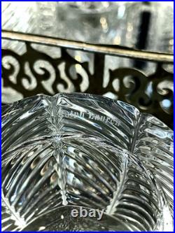 Set Ralph Lauren Crystal Herringbone Decanter, Six Old Fashioned Tumblers & Tray