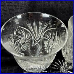 Set of 10 American Cut Crystal Eleanor Pattern Blown Glasses 4-(5.75), 6-(7)H