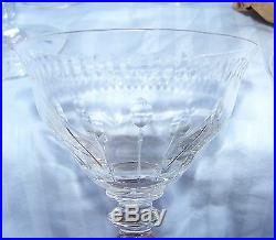 Set of 10 Hawkes Crystal Cut Glass Champagne Sherbet Wine Goblet Glasses Signed