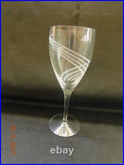 Set of 10 Lenox Windswept Clear Crystal Stemmed Water Glasses