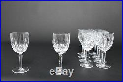 Set of 10 Vintage Waterford Cut Crystal Kildare Water Goblet Stemware Glasses