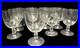 Set of 11 Vintage Reizart Crystal Water Glasses Cube Stem Etched Wheat Pattern