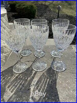 Set of 11 Waterford Crystal Castlemaine Pattern Water/Wine 8ozs Goblet 7 1/4