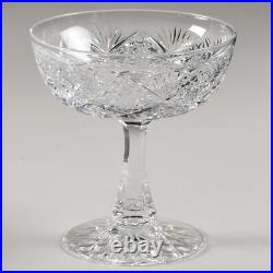 Set of 12 American Brilliant Cut Champagne/Sherbet Coupes Stunning