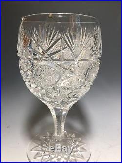 Set of 12 Antique American Brilliant Cut Crystal Glasses
