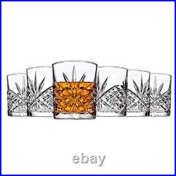Set of 12 Double Old Fashioned Glasses Crystal Heavy Weight Clear Wedding Gift
