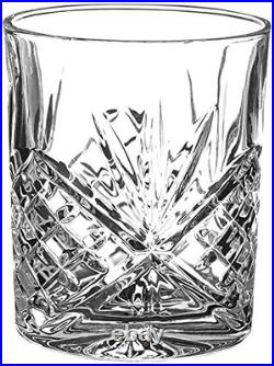 Set of 12 Double Old Fashioned Glasses Crystal Heavy Weight Clear Wedding Gift