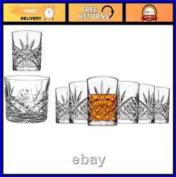 Set of 12 Double Old Fashioned Glasses Crystal Whiskey Tumblers, Barware Set of 12 Double Old Fashioned Glasses Crystal Whiskey Tumblers, Barware