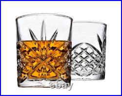 Set of 12 Double Old Fashioned Glasses Crystal Whiskey Tumblers, Barware