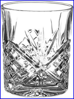 Set of 12 Double Old Fashioned Glasses Crystal Whiskey Tumblers, Barware