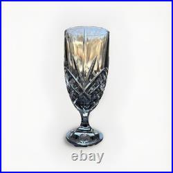 Set of 12 Lismore Style Cut Crystal Wine Goblets 8 Point 5 Inches Tall Unmarked