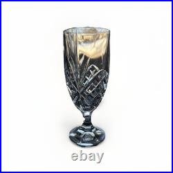 Set of 12 Lismore Style Cut Crystal Wine Goblets 8 Point 5 Inches Tall Unmarked