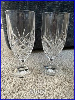 Set of 12 Lismore Style Cut Crystal Wine Goblets 8 Point 5 Inches Tall Unmarked
