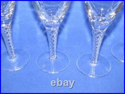 Set of 12 Stuart Crystal Glass Air Twist Stem Ariel Wine Goblets 6 1/2