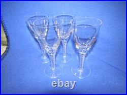 Set of 12 Stuart Crystal Glass Air Twist Stem Ariel Wine Goblets 6 1/2