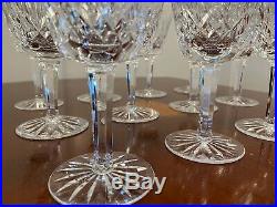 Set of 12 True Vintage WATERFORD CRYSTAL Lismore 6 oz Wine Glasses 5-7/8