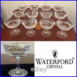 Set of 12 True Vintage WATERFORD CRYSTAL Lismore Champagne Wine Sherbet Glasses