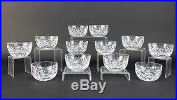 Set of 12 Vintage WATERFORD Irish Crystal LISMORE 4 Fruit Serving Bowls NR VBL