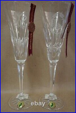 Set of 12 Waterford Crystal 12 days of Christmas Champagne Flutes BRAND NEW