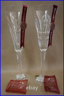 Set of 12 Waterford Crystal 12 days of Christmas Champagne Flutes BRAND NEW