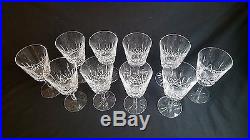 Set of 12 Waterford Crystal Lismore Water Goblets 7 Tall